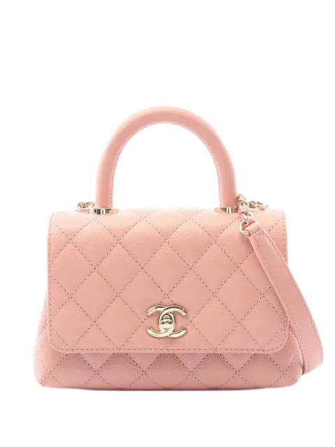 2021-2025 Extra Mini Quilted Caviar Coco Top Handle Bag satchel by CHANEL 