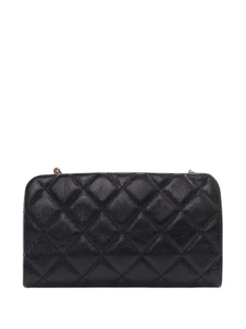 2021-2025 Glazed Calfskin Frame Clutch On Chain crossbody bag by CHANEL 