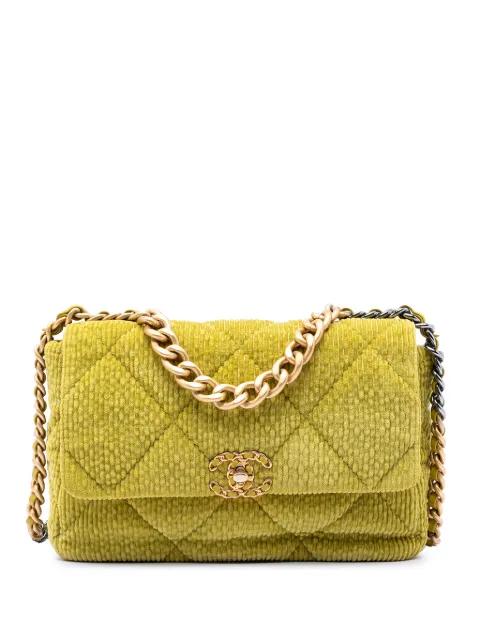 2021-2025 Large Corduroy 19 Flap satchel by CHANEL 