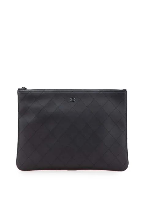 2021-2025 Medium Stitched Calfskin CC Cosmetic Case clutch bag by CHANEL 