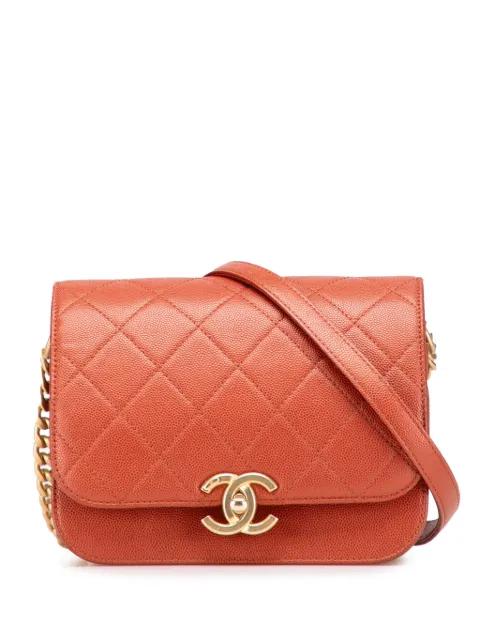 2021-2025 Mini CC Quilted Caviar Messenger Single Flap crossbody bag by CHANEL 