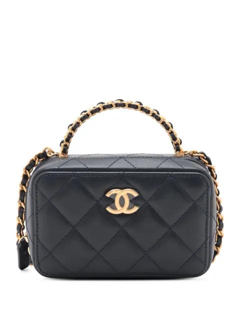 2021-2025 Mini CC Quilted Lambskin Chain Top Handle Vanity Case satchel by CHANEL 