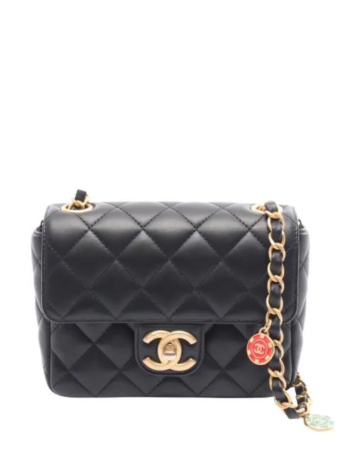 2021-2025 Mini CC Quilted Lambskin Square Flap Bag crossbody bag by CHANEL 