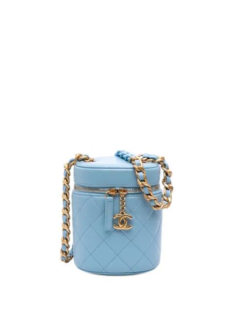 2021-2025 Mini CC Quilted Lambskin Vertical Case vanity bag by CHANEL 