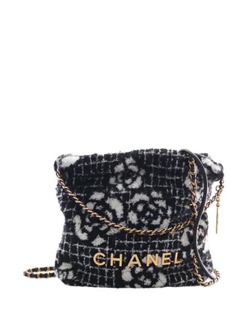 2021-2025 Mini Cashmere Chanel 22 Camellia satchel by CHANEL 