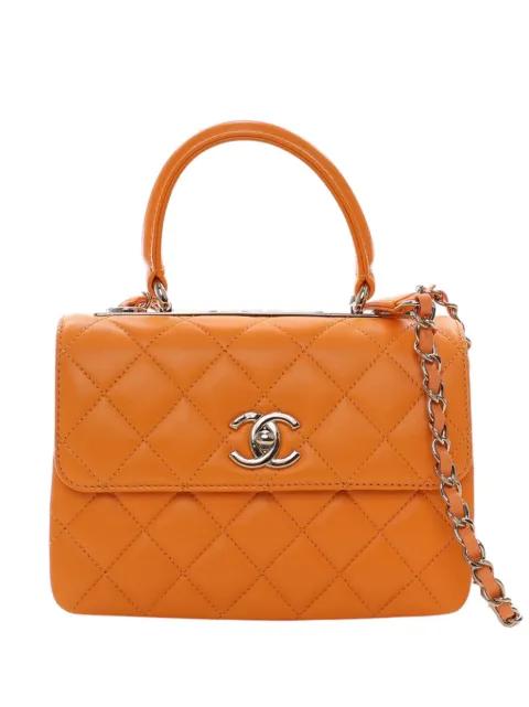 2021-2025 Mini Quilted Lambskin Trendy CC Top Handle Flap satchel by CHANEL 