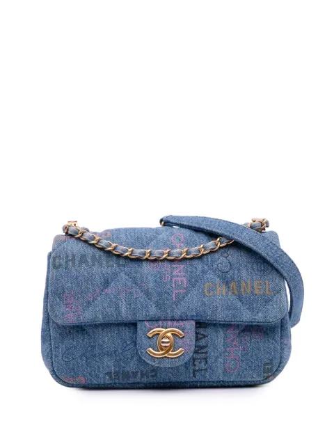 2021-2025 Mini Rectangular Quilted Denim Mood Flap crossbody bag by CHANEL 