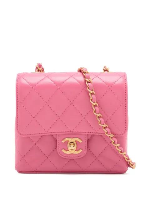 2021-2025 Mini Square Classic Lambskin Single Flap crossbody bag by CHANEL 