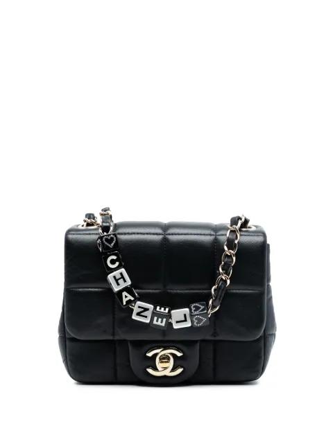 2021-2025 Mini Square Lambskin Resin Crystal Monacoco Flap crossbody bag by CHANEL 