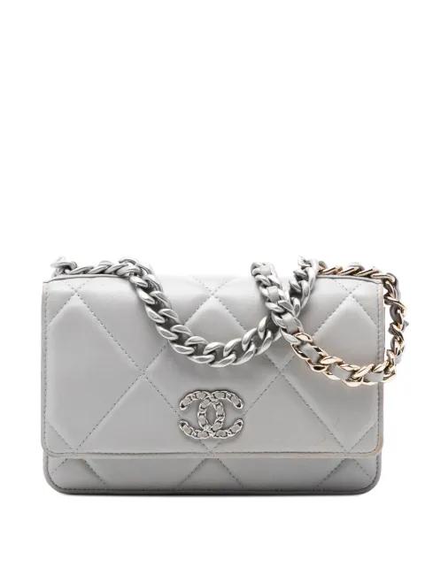 2021-2025 Quilted Lambskin 19 Wallet on Chain satchel by CHANEL 