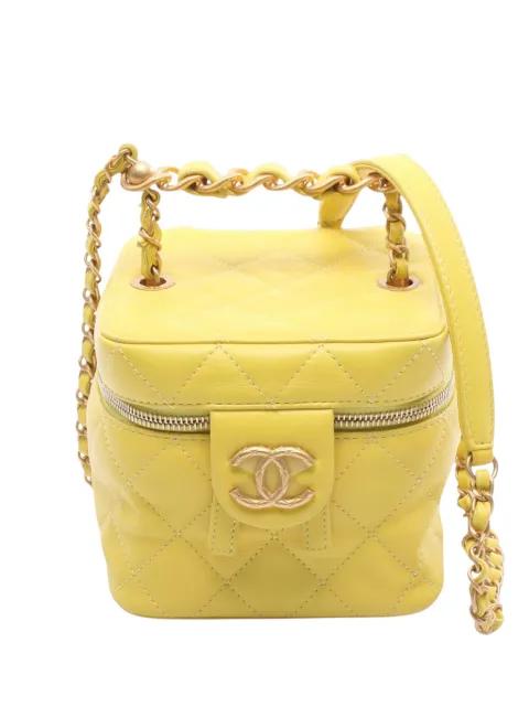 2021-2025 Quilted Lambskin Chain Bar vanity bag by CHANEL 