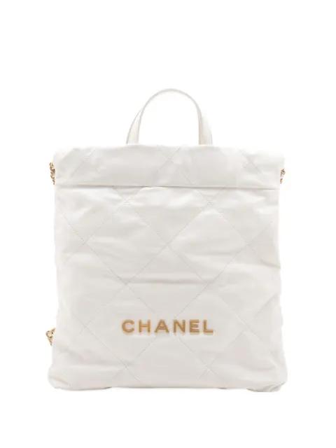 2021-2025 Shiny Calfskin Chanel 22 Drawstring backpack by CHANEL 