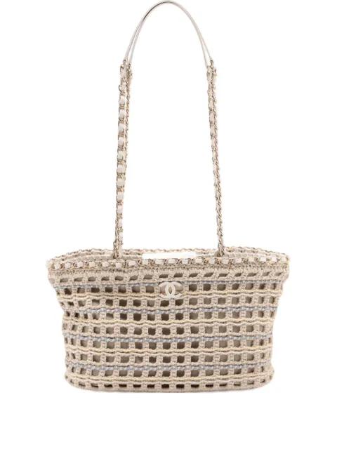 2021-2025 Small Cotton Crochet Le Panier Shopping tote bag by CHANEL 
