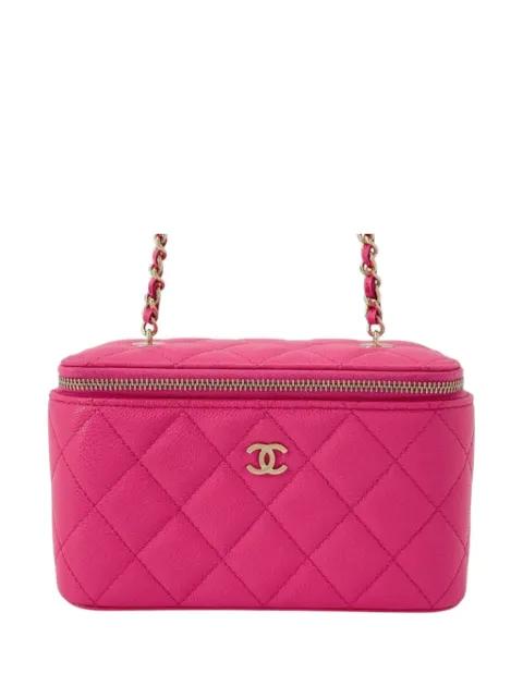 2021-2025 Small Quilted Caviar Vanity Case With Chain crossbody bag by CHANEL 