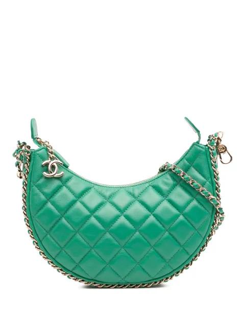 2021-2025 Small Quilted Lambskin Chain Around Hook Hobo Bag crossbody bag by CHANEL 