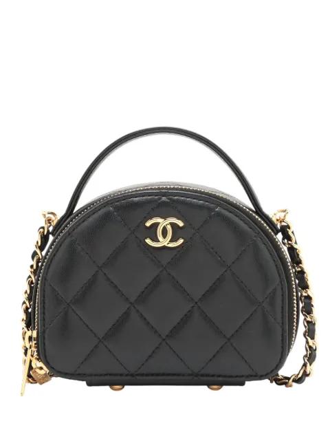 2021-2025 Small Quilted Lambskin Chic Riviera Top Handle Vanity Case satchel by CHANEL 