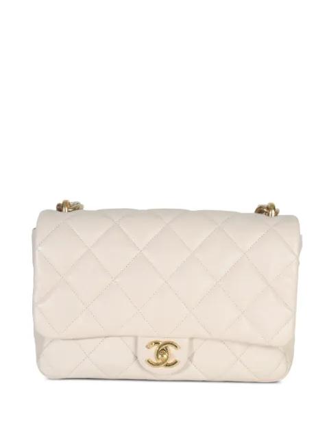 2021-2025 large Funky Town Flap quilted lambskin shoulder bag by CHANEL 