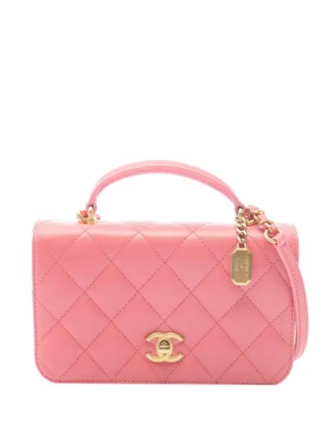 2021-2026 CC Quilted Caviar Top Handle Flap satchel by CHANEL 