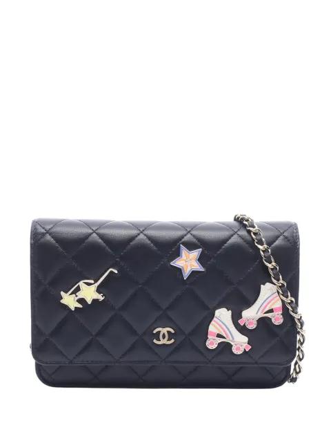 2021-2026 CC Quilted Lambskin Roller Skate Wallet On Chain crossbody bag by CHANEL 