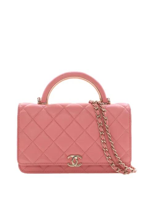2021-2026 CC Quilted Lambskin Top Handle Flap satchel by CHANEL 