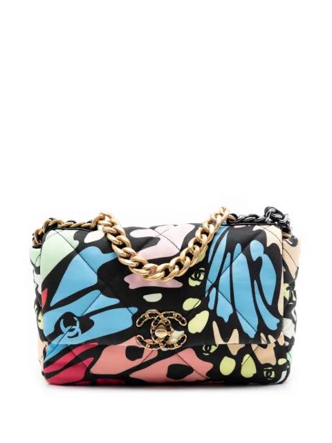2021-2026 Medium Printed Canvas 19 Flap satchel by CHANEL 