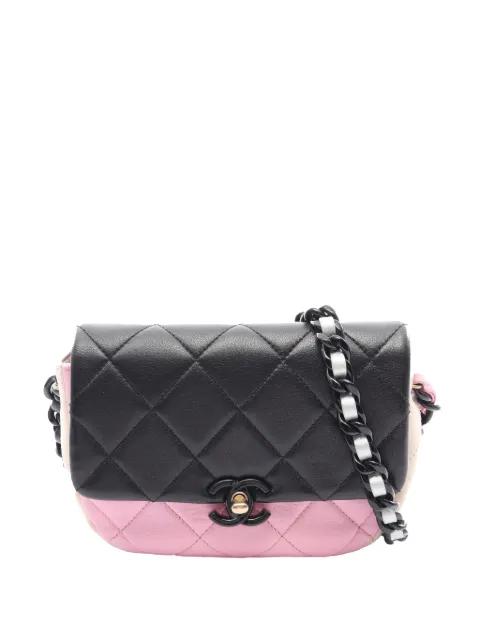 2021-2026 Mini Multicolor Quilted Lambskin Lacquered Chain Flap crossbody bag by CHANEL 2021-2026 Mini Multicolor Quilted Lambskin Lacquered Chain Flap crossbody bag by CHANEL