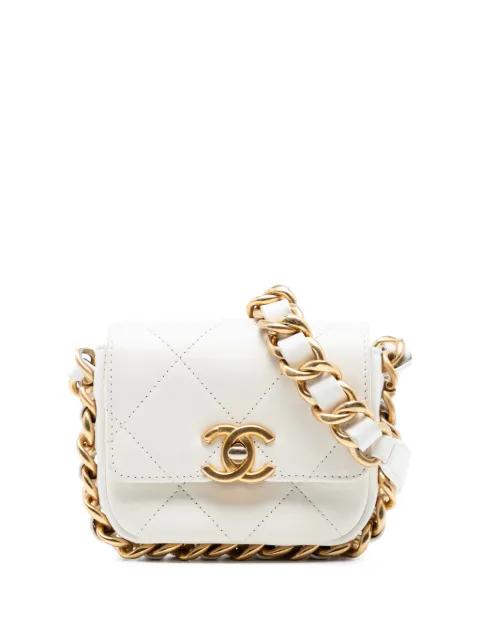 2021-2026 Mini Quilted Calfskin Framing Chain Flap crossbody bag by CHANEL 