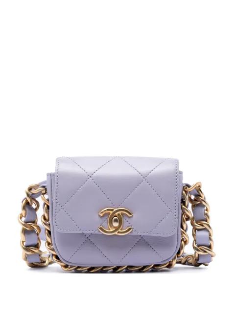 2021-2026 Mini Quilted Calfskin Framing Chain Flap crossbody bag by CHANEL 