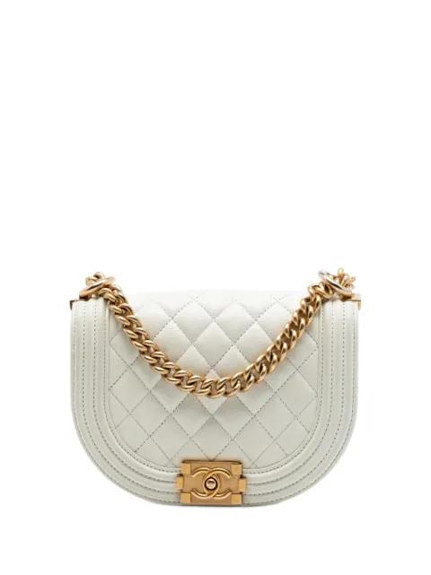 2021-2026 Mini Quilted Caviar Boy Messenger Bag crossbody bag by CHANEL 