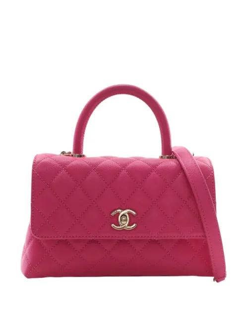 2021-2026 Mini Quilted Caviar Coco Top Handle Bag satchel by CHANEL 