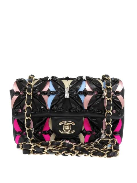 2021-2026 Mini Rectangular Classic Lambskin Crystal Single Flap crossbody bag by CHANEL 