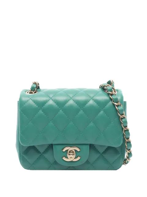 2021-2026 Mini Square Classic Lambskin Single Flap crossbody bag by CHANEL 2021-2026 Mini Square Classic Lambskin Single Flap crossbody bag by CHANEL