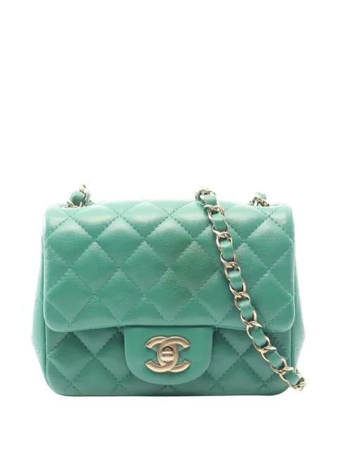 2021-2026 Mini Square Classic Lambskin Single Flap crossbody bag by CHANEL 