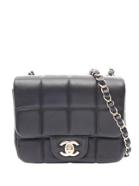 2021-2026 Mini Square Lambskin Chocolate Bar Flap crossbody bag by CHANEL 