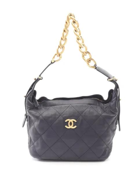 2021-2026 Quilted Lambskin Chain hobo bag by CHANEL 