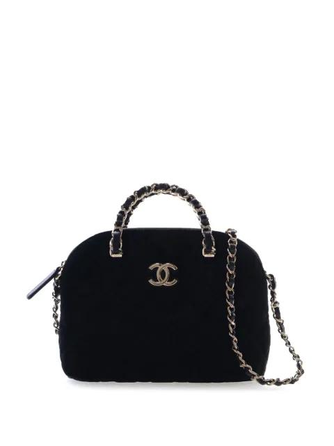 2021-2026 Quilted Velvet Coco Clutch With Chain satchel by CHANEL 