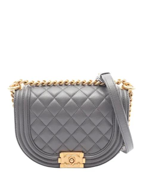 2021-2026 Small Quilted Caviar Boy Messenger Bag shoulder bag by CHANEL 