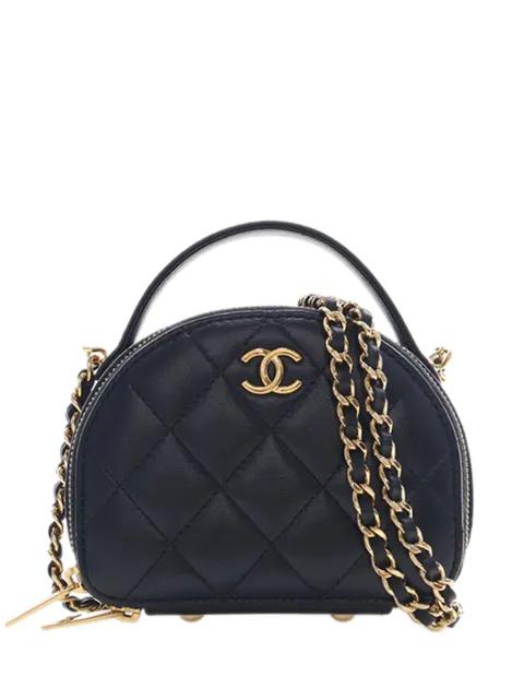 2021-2026 Small Quilted Lambskin Chic Riviera Top Handle Vanity Case satchel by CHANEL 