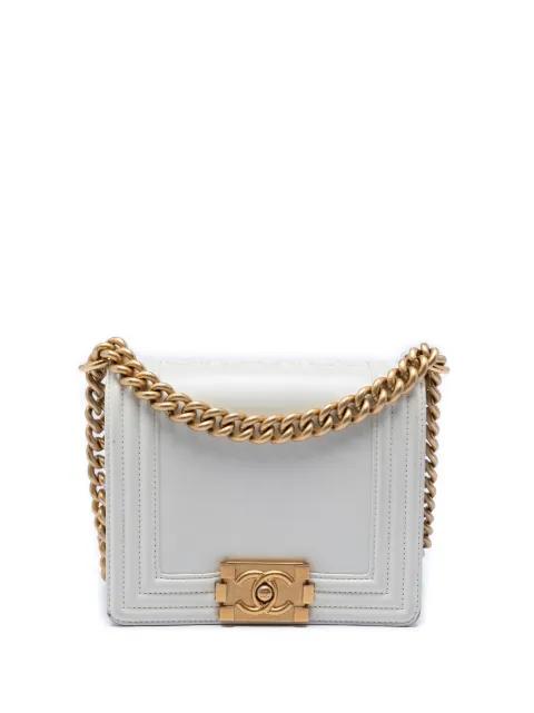 2021-2026 Square Calfskin Boy Reverso Flap crossbody bag by CHANEL 