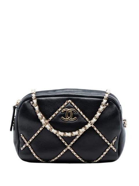 2021 CC Lambskin Chain Embellished Camera Bag crossbody bag by CHANEL 