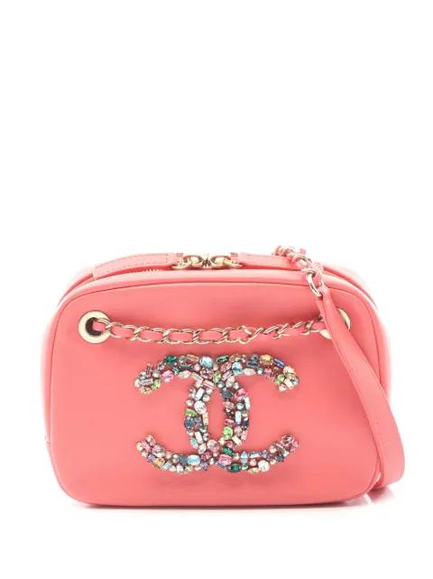 2021 Lambskin Giant Crystal CC Camera Bag crossbody bag by CHANEL 
