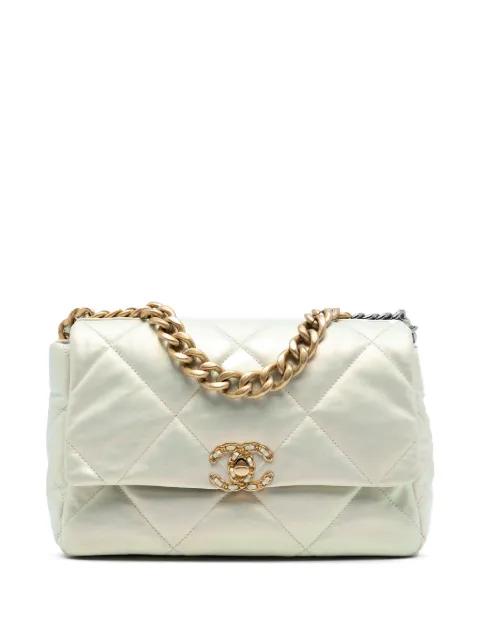 2021 Large Iridescent Lambskin 19 Flap satchel by CHANEL 