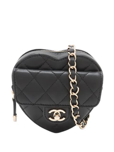 2021 Mini Lambskin CC in Love Heart belt bag by CHANEL 