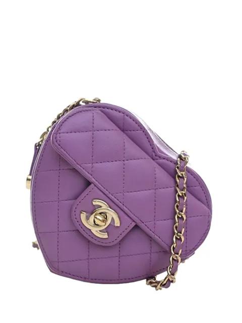 2021 Mini Lambskin CC in Love Heart crossbody bag by CHANEL 
