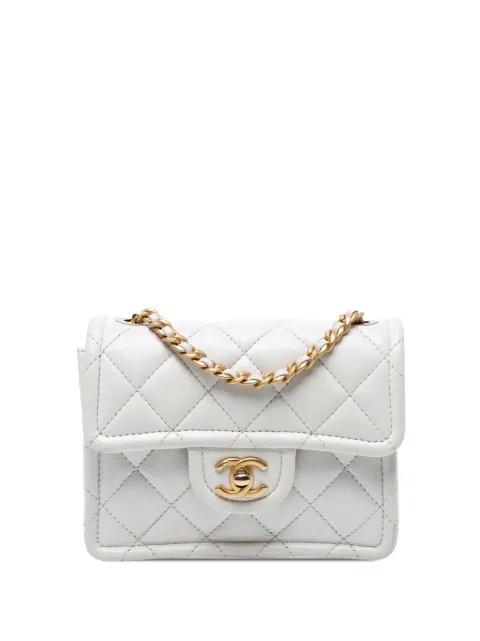 2021 Mini Quilted Caviar Sweet Classic Flap crossbody bag by CHANEL 