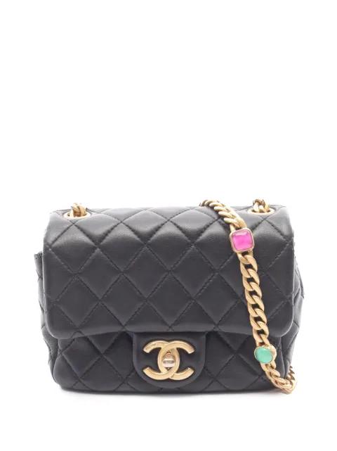 2021 Mini Square Classic Lambskin Charms Single Flap shoulder bag by CHANEL 