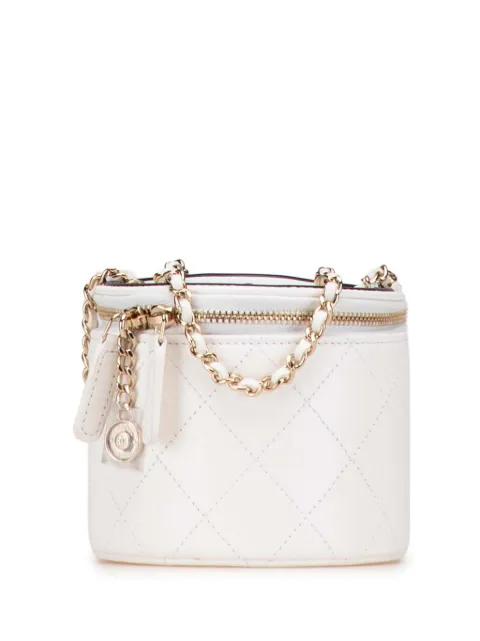 2021 Quilted Lambskin Leather Chain and Charm Case vanity bag by CHANEL 