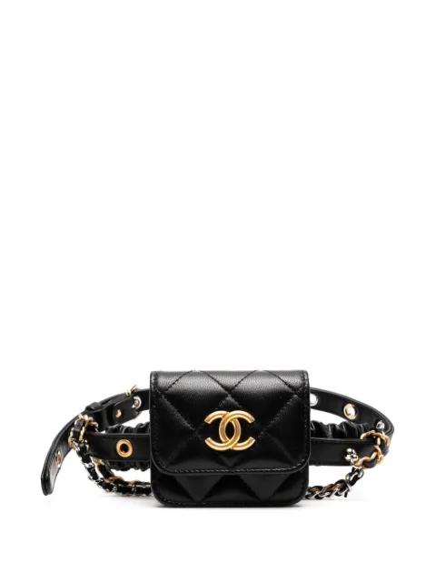 2021 garter thigh micro flap bag by CHANEL 