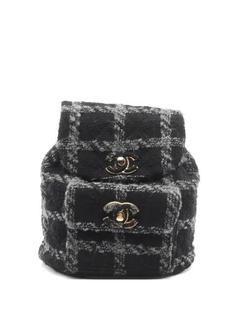 2021s Coco Mark plaid-pattern backpack by CHANEL 