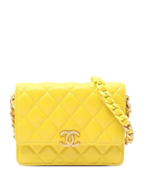 2022 diamond-quilted chain wallet by CHANEL 